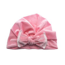 Load image into Gallery viewer, Baby Headband Hat Bowknot Print Cotton Stretchy Turban Headband Infant Head Wrap Beanie Hat Girls Headwear Baby Hair Accessories
