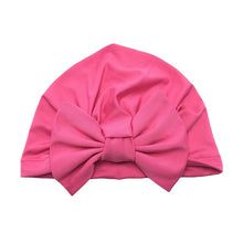 Load image into Gallery viewer, Baby Headband Hat Bowknot Print Cotton Stretchy Turban Headband Infant Head Wrap Beanie Hat Girls Headwear Baby Hair Accessories