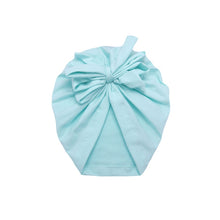 Load image into Gallery viewer, Baby Headband Hat Bowknot Print Cotton Stretchy Turban Headband Infant Head Wrap Beanie Hat Girls Headwear Baby Hair Accessories
