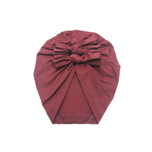 Load image into Gallery viewer, Baby Headband Hat Bowknot Print Cotton Stretchy Turban Headband Infant Head Wrap Beanie Hat Girls Headwear Baby Hair Accessories