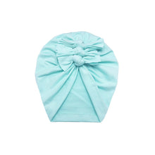 Load image into Gallery viewer, Baby Headband Hat Bowknot Print Cotton Stretchy Turban Headband Infant Head Wrap Beanie Hat Girls Headwear Baby Hair Accessories