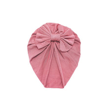 Load image into Gallery viewer, Baby Headband Hat Bowknot Print Cotton Stretchy Turban Headband Infant Head Wrap Beanie Hat Girls Headwear Baby Hair Accessories
