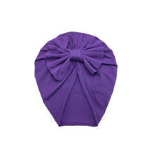 Load image into Gallery viewer, Baby Headband Hat Bowknot Print Cotton Stretchy Turban Headband Infant Head Wrap Beanie Hat Girls Headwear Baby Hair Accessories