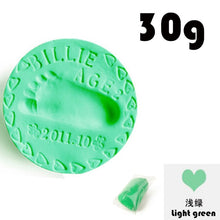 Load image into Gallery viewer, Baby Voetafdruk Ultra Licht Stereo Baby Care Lucht Drogen Zachte Klei Baby Hand Voet Opdruk Kit Casting Diy Speelgoed Poot print Pad 30G