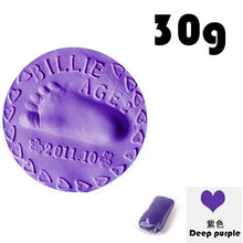 Load image into Gallery viewer, Baby Voetafdruk Ultra Licht Stereo Baby Care Lucht Drogen Zachte Klei Baby Hand Voet Opdruk Kit Casting Diy Speelgoed Poot print Pad 30G