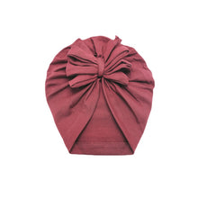 Load image into Gallery viewer, Baby Headband Hat Bowknot Print Cotton Stretchy Turban Headband Infant Head Wrap Beanie Hat Girls Headwear Baby Hair Accessories
