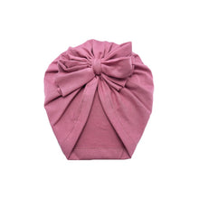 Load image into Gallery viewer, Baby Headband Hat Bowknot Print Cotton Stretchy Turban Headband Infant Head Wrap Beanie Hat Girls Headwear Baby Hair Accessories
