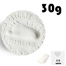 Load image into Gallery viewer, Baby Voetafdruk Ultra Licht Stereo Baby Care Lucht Drogen Zachte Klei Baby Hand Voet Opdruk Kit Casting Diy Speelgoed Poot print Pad 30G
