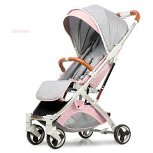 Load image into Gallery viewer, 5.8 kg Light aluminium alloy stroller gold frame car Portable fold Umbrella baby stroller Newborn Travelling Pram on plane gifts
