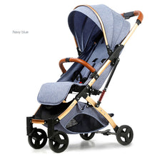 Load image into Gallery viewer, 5.8 kg Light aluminium alloy stroller gold frame car Portable fold Umbrella baby stroller Newborn Travelling Pram on plane gifts
