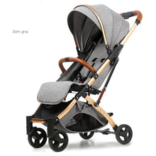 Load image into Gallery viewer, 5.8 kg Light aluminium alloy stroller gold frame car Portable fold Umbrella baby stroller Newborn Travelling Pram on plane gifts
