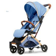 Load image into Gallery viewer, 5.8 kg Light aluminium alloy stroller gold frame car Portable fold Umbrella baby stroller Newborn Travelling Pram on plane gifts

